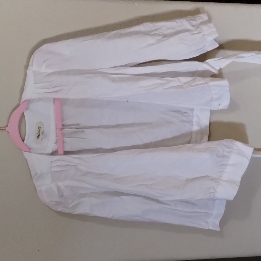 Madewell NWT White Blouse Wrap XL Baumwolle Camisole